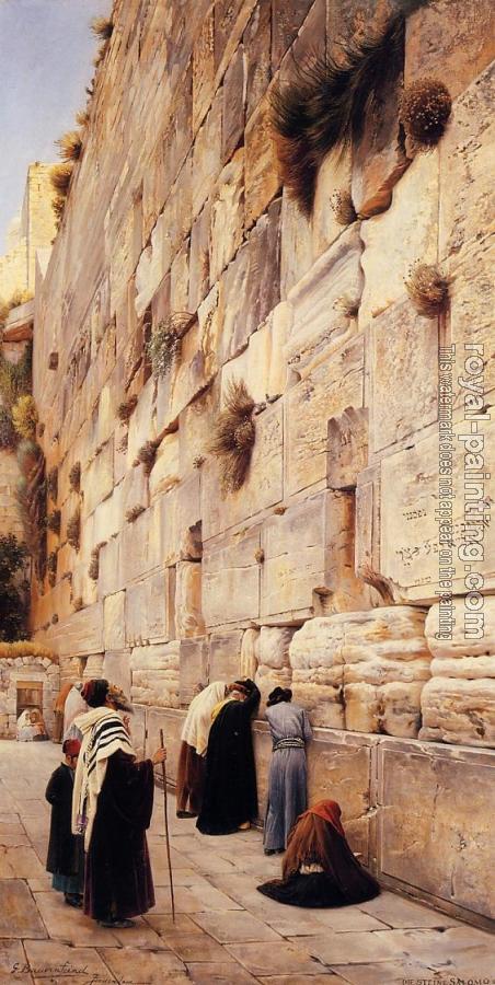 Gustav Bauernfiend : The Wailing Wall, Jerusalem
